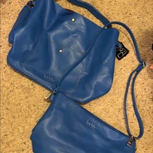 Nicole Miller blue 2 in 1 purse set!